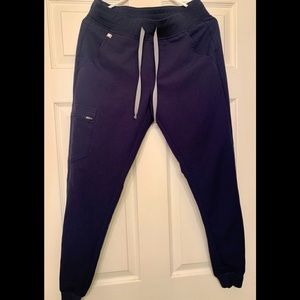 Fig Zamora navy scrub joggers